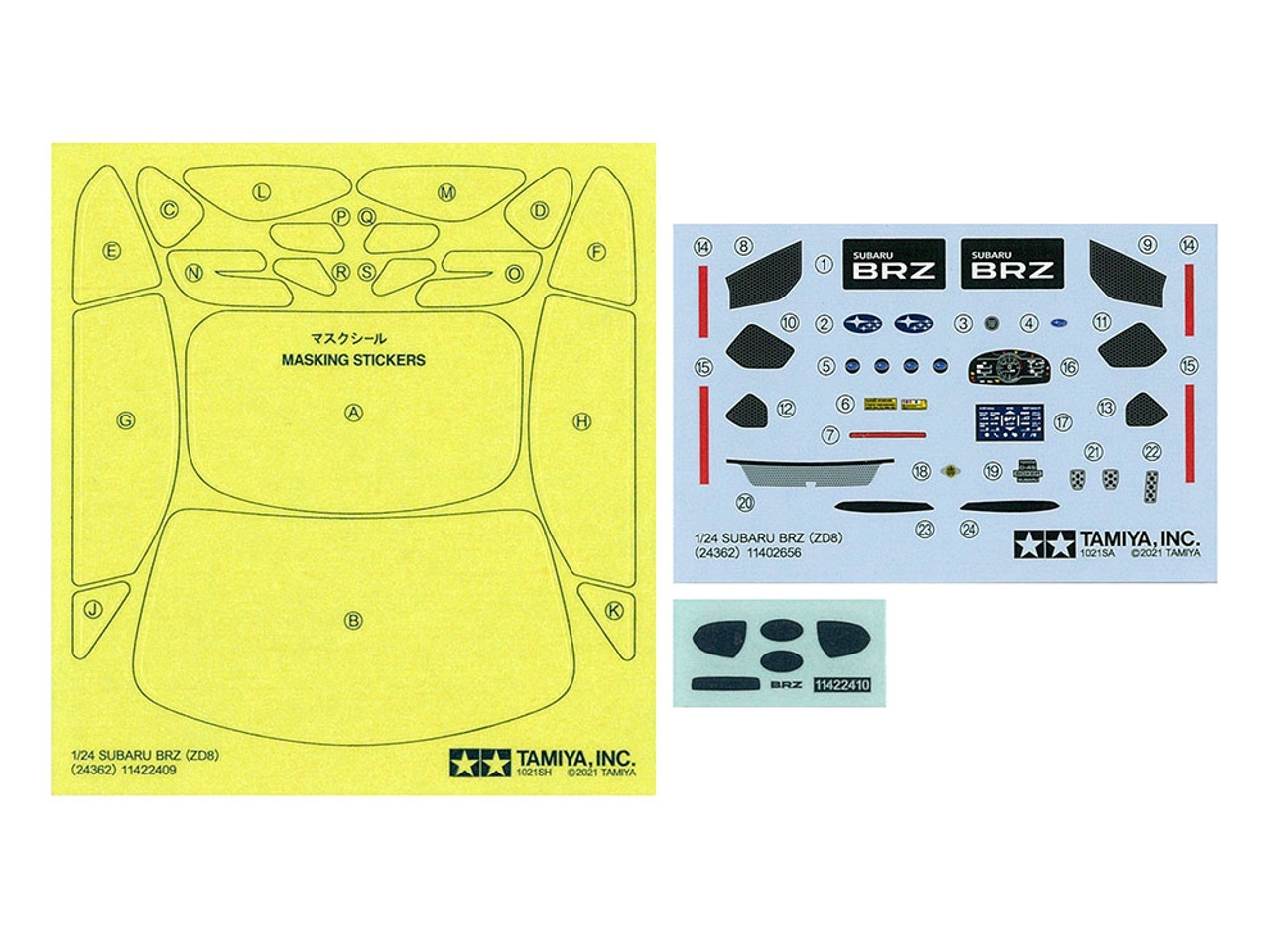 TAM24362 - Tamiya 1/24 Subaru BRZ (ZD8) - Wheels and Wings