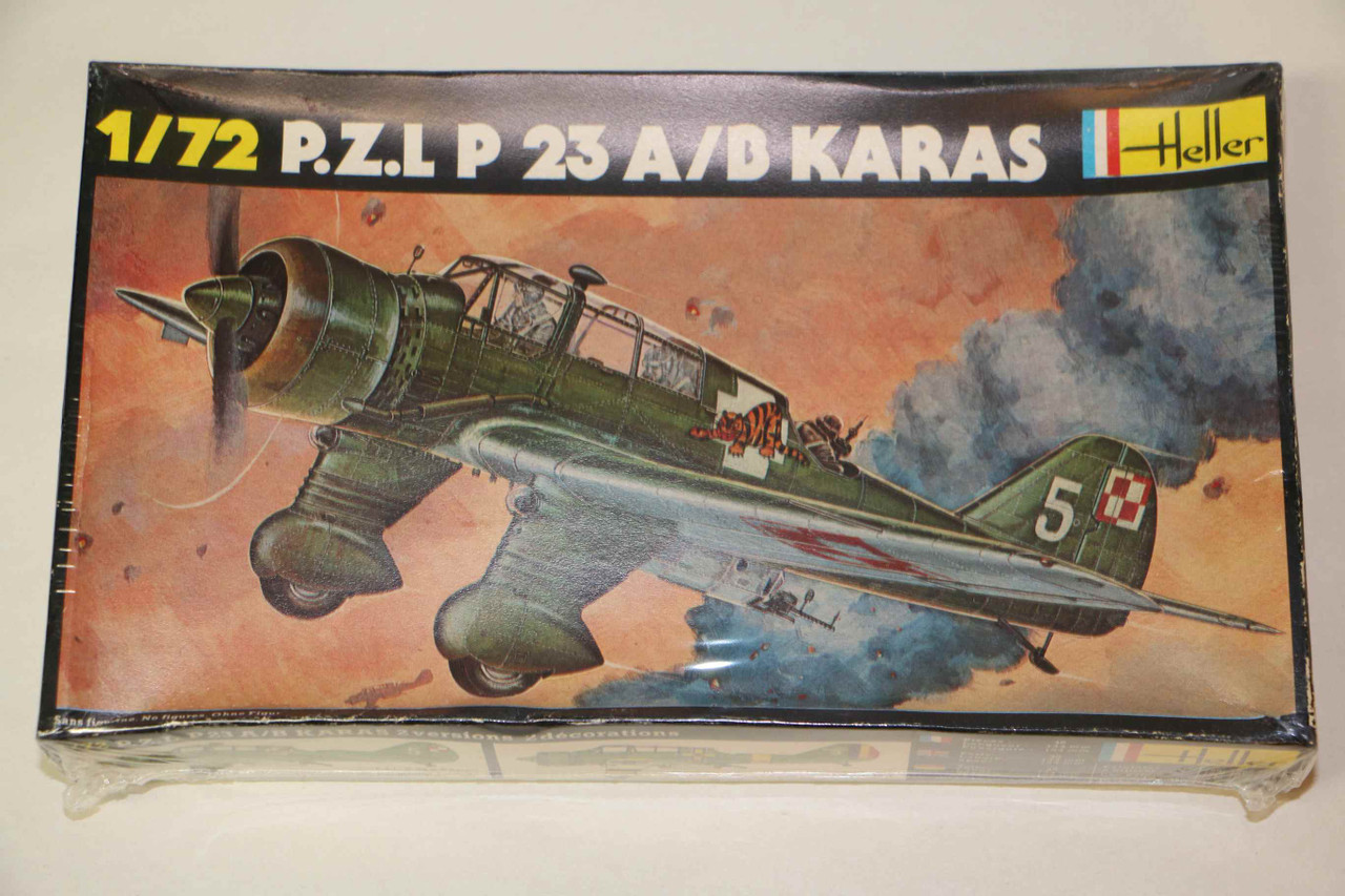Heller エレール 1/72 P.Z.L P23 A/B KARAS Vintage rare estate Heller ~ P.Z.L. P23 A et B 