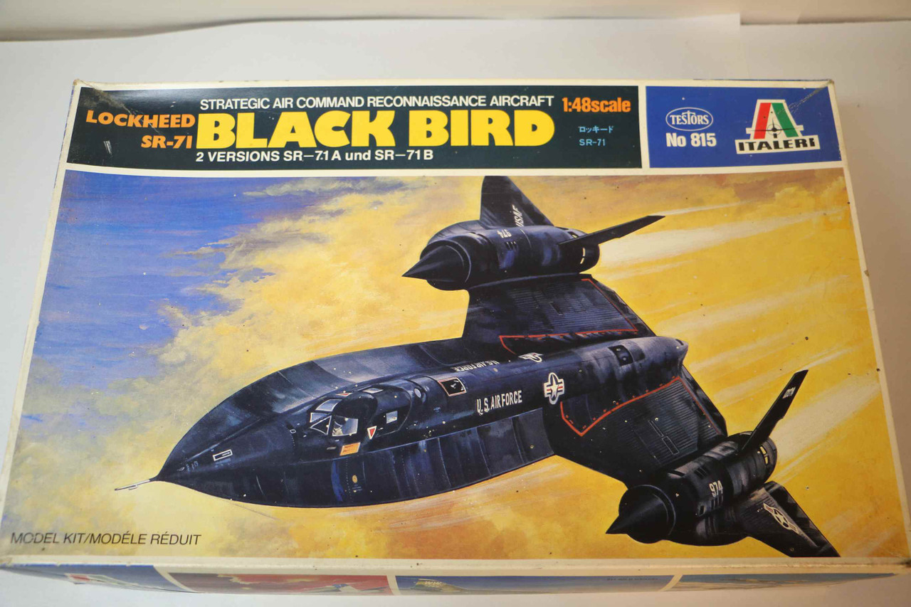 テスター1/48 SR-71A/B ブラックバード☆開封品箱なし プラモデル