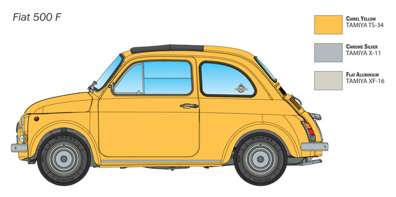 ITA4715 - Italeri 1/12 FIAT 500 F 1968 Upgraded Edition - Wheels