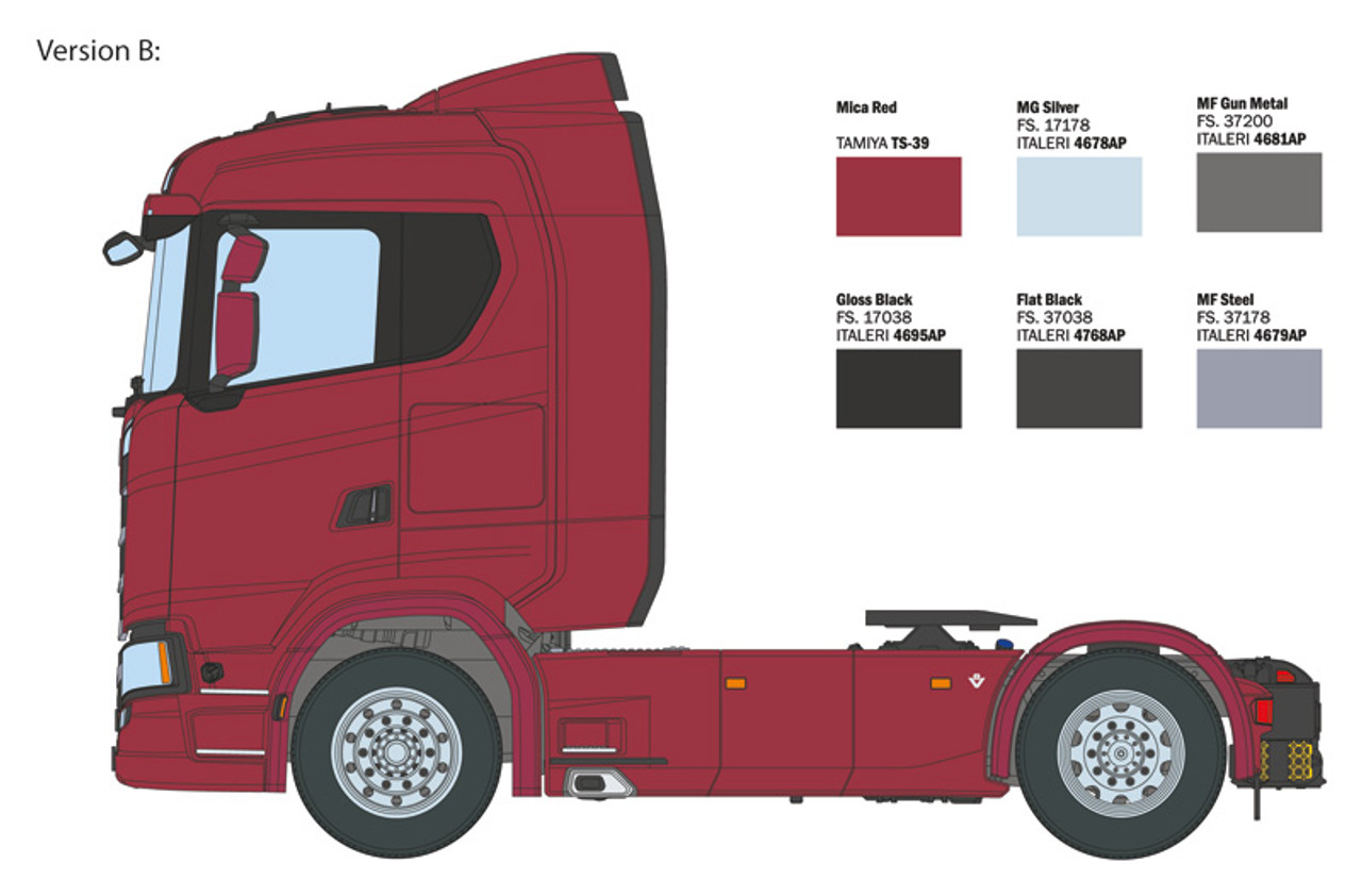 ITA3971 - Italeri 1/24 Scania S770 Normal Roof Grey Cab