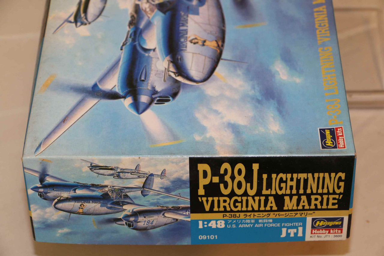 09101 - Hasegawa 1/48 P-38J Lightning 'Virginia Marie' (JT1) PREOWNED