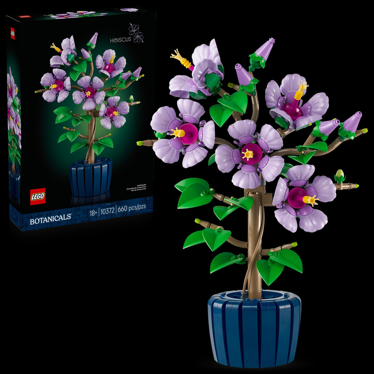 はるか LEG10372 - LEGO Botanicals Hibiscus (Purple) - Wheels and Wings