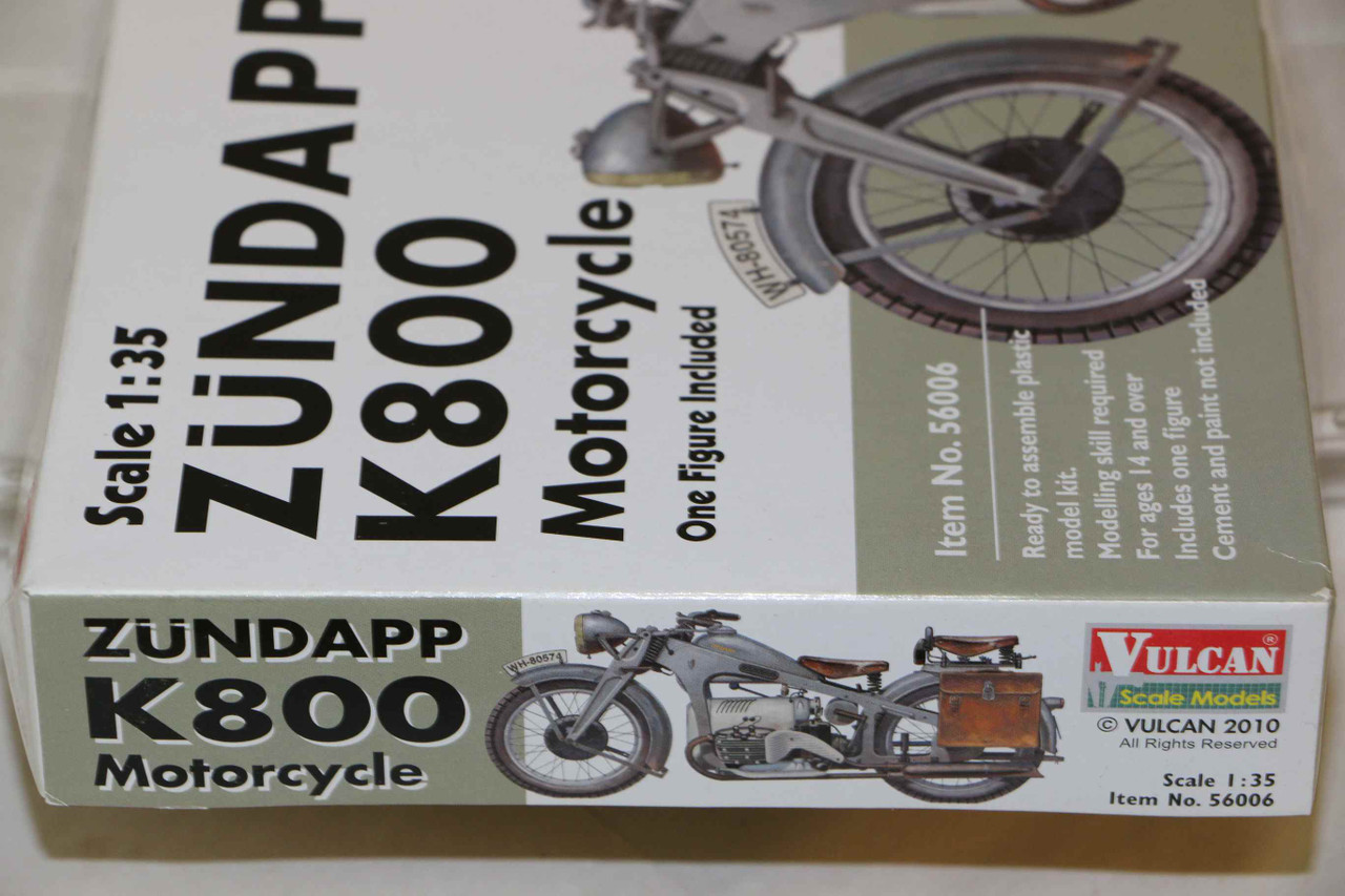 56006 - Vulcan Scale Models 1/35 Zundapp K800 Motorcycle WWHP
