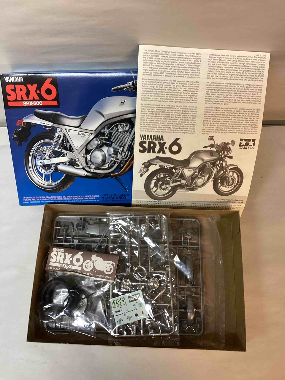 1448 - Tamiya 1/12 Yamaha SRX-6 | Preowned Resealed Mint | Wheels