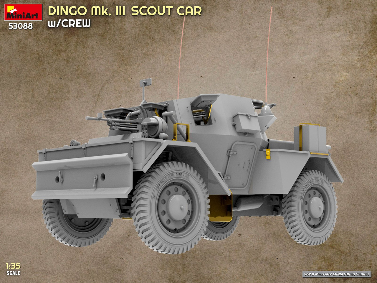 MIA53088 - Miniart 1/35 Dingo Mk III Scout car with crew - Wheels