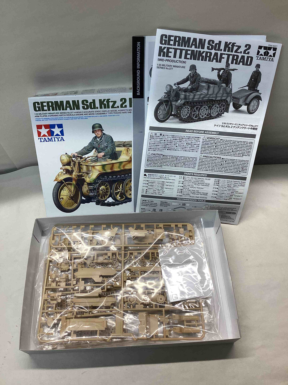 35377 - Tamiya 1/35 German Sd.Kfz.2 Kettenkraftrad - Preowned