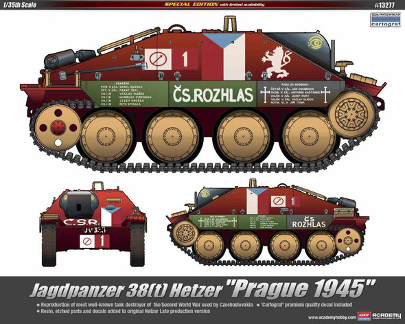 ACA13277 - Academy - 1/35 Jagdpanzer 38(t) Hetzer Prague 1945