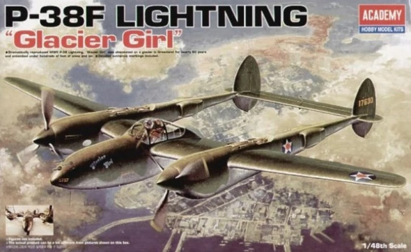 ACA12208 - Academy - 1/48 P-38F Lightning 'Glacier Girl'