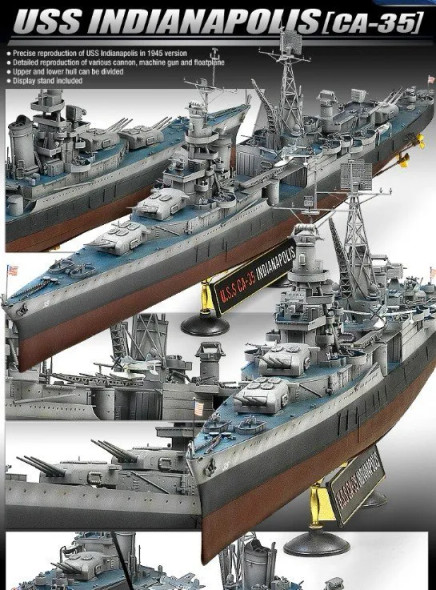 WHIPE35170 - White Ensign Models 1/350 USS Indianapolis (CA-35