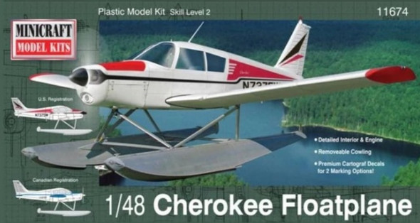 MIN11674 - Minicraft - 1/48 Cherokee Floatplane (US; Canada regs)