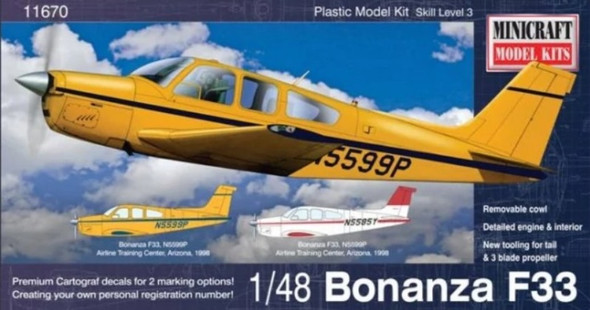 MIN11694 - Minicraft - 1/48 Beechcraft Bonanza F33 CANADIAN CONTENT