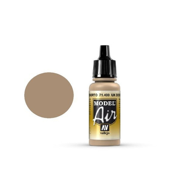 VLJ71400 - Vallejo - Model Air: UK Desert Pink - 17mL Bottle  - Acrylic / Water Based - Flat