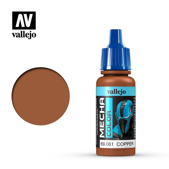 VLJ69061 - Vallejo - Mecha Color: Copper - 17mL Bottle - Acrylic / Wate r Based - Flat