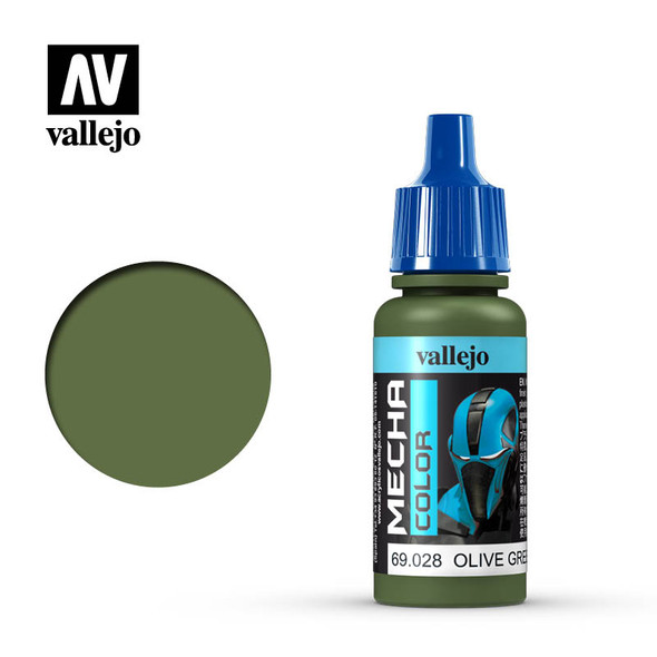 VLJ69028 - Vallejo - Mecha Color: Olive Green - 17mL Bottle - Acrylic /  Water Based - Flat