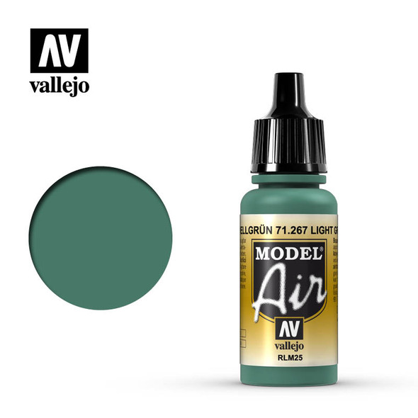 VLJ71267 - Vallejo - Model Air: Light Green - 17mL Bottle - Acrylic / Water Based - Flat