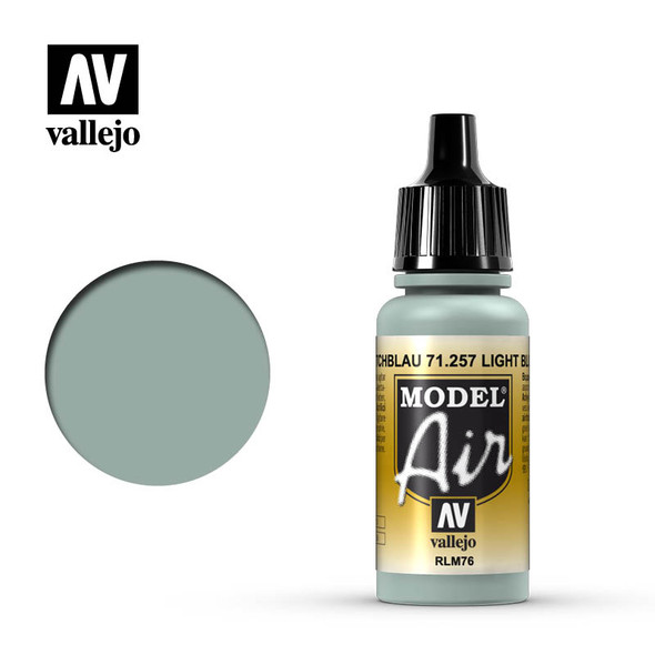 VLJ71257 - Vallejo - Model Air: Light Blue - 17mL Bottle - Acrylic / Wa ter Based - Flat