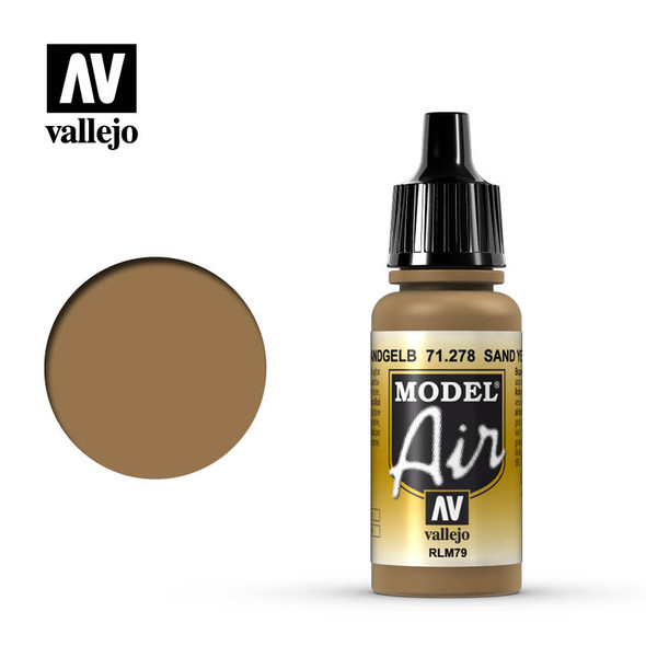 VLJ71278 - Vallejo - Model Air: Sand Yellow - 17mL Bottle - Acrylic / Water Based - Flat