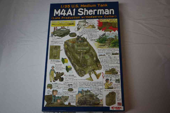 ASU35022 - Asuka Model - 1/35 M4A1 Sherman Late w Hedge Cutter