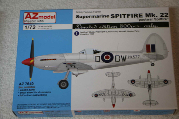 AZM7640 - AZ Models - 1/72 Supermarine Spitfire Mk.22 Postwar Spitfire""