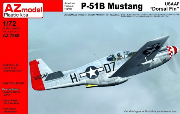AZM7588 - AZ Models - 1/72 P-51B Mustang Dorsal Fin""
