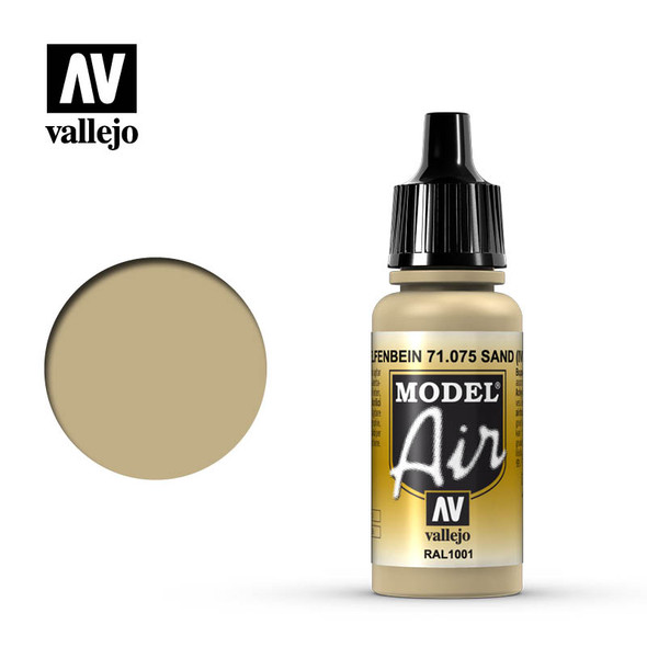 VLJ71075 - Vallejo - Model Air: Sand/Ivory - 17mL Bottle - Acrylic / Wa ter Based - Flat - FS 33711