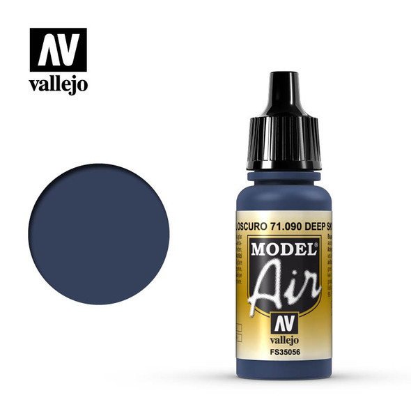 VLJ71090 - Vallejo - Model Air: Deep Sky - 17mL Bottle - Acrylic / Wate r Based - Flat