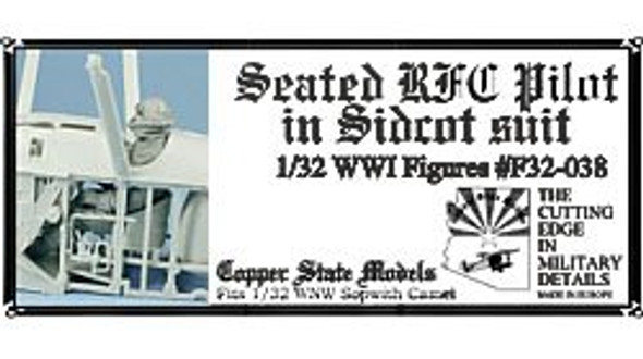 CSMF32038 - Copper State Models - 1/32 RFC Pilot Seated Sidcot Suit