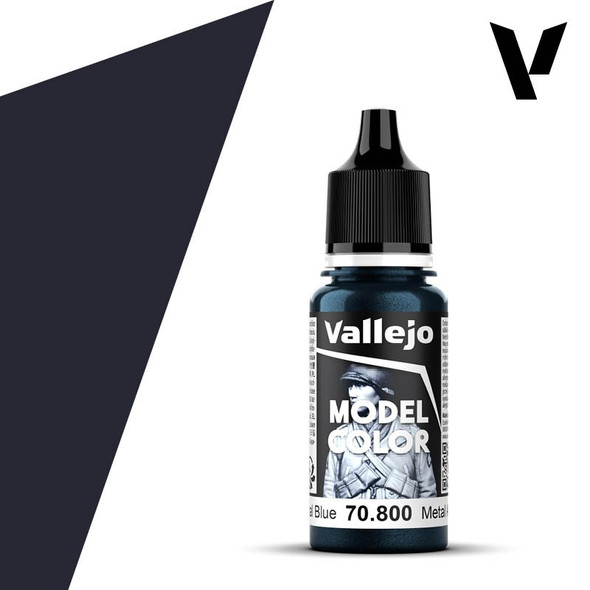 VLJ70800 - Vallejo - Model Colour: Gunmetal Blue - 17mL Bottle - Acryli c / Water Based - Flat