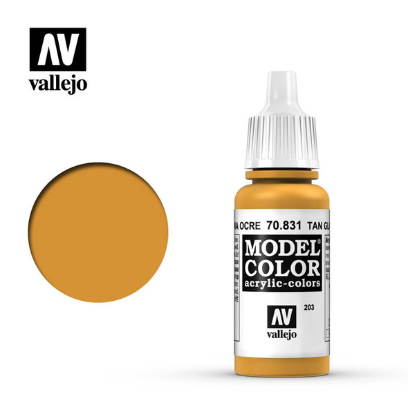 VLJ70831 - Vallejo - Model Colour: Tan Glaze - 17mL Bottle - Acrylic /  Water Based - Flat (Discontinued)