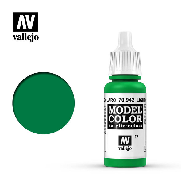 VLJ70942 - Vallejo Model Color Light Green - 17ml - Acrylic (Discontinued) VLJ70942 - Vallejo Model Color Light Green - 17ml - Acrylic (Discontinued)