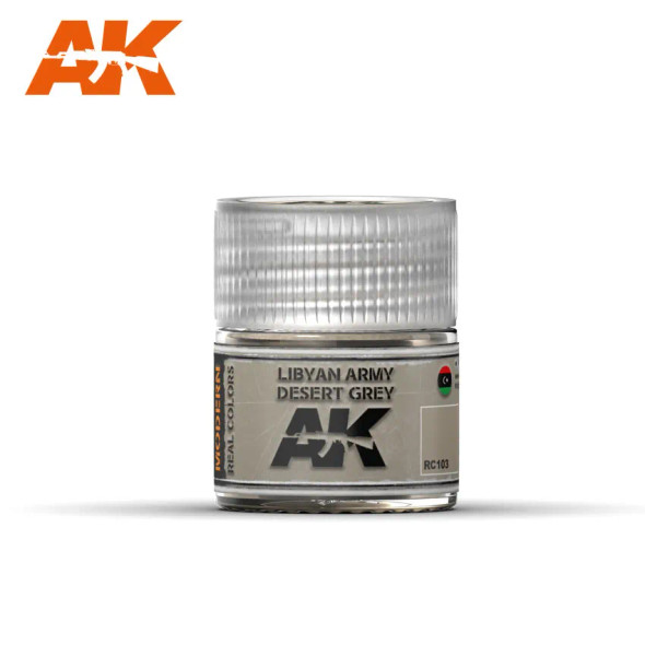 AKIRC103 - AK Interactive Real Color Libyan Army Desert Grey 10ml