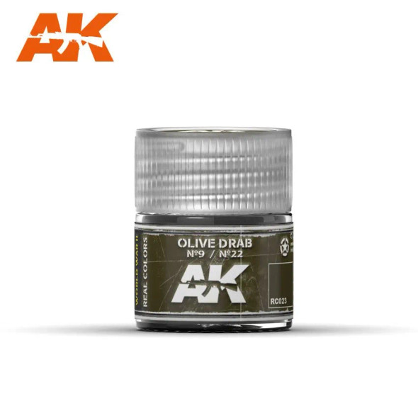 AKIRC023 - AK Interactive Real Color Olive Drab N09/N022/N09/N022 10ml