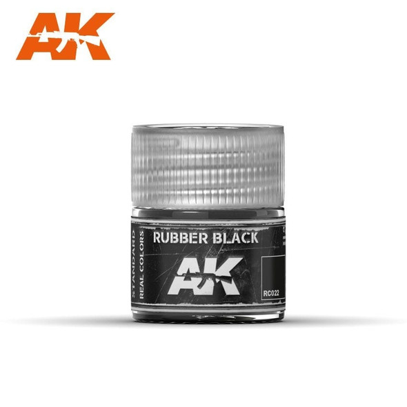 AKIRC022 - AK Interactive Real Color Rubber Black - 10ml - Lacquer
