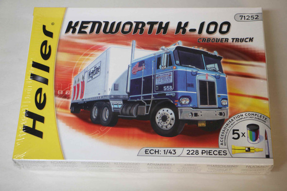 HEL71252 - Heller - 1/43 Heller Kenworth K-100 Cabover Truck - 228 pieces