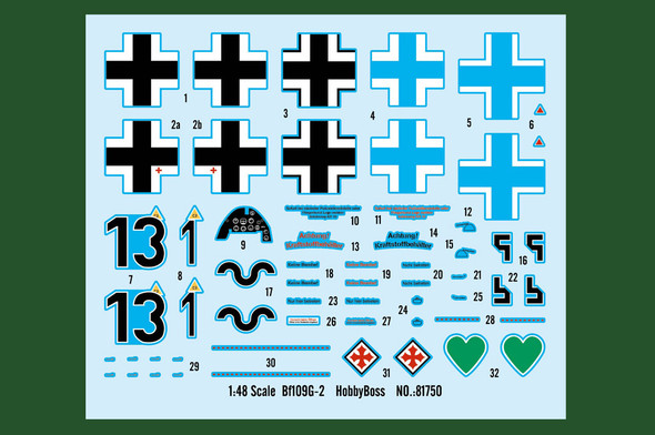 HBB81750 - Hobbyboss - 1/48 Bf 109G-2 EASY ASSEMBLY