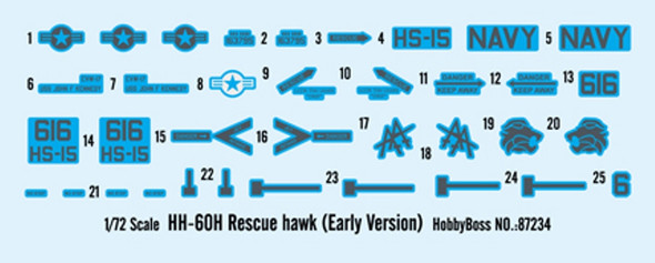 HBB87234 - Hobbyboss - 1/72 HH-60H Rescue Hawk (Early Vers.)