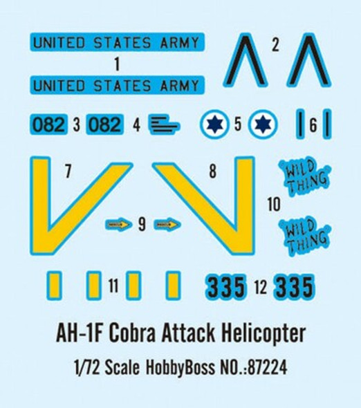 HBB87224 - Hobbyboss - 1/72 AH-1F Cobra Attack Helicopter