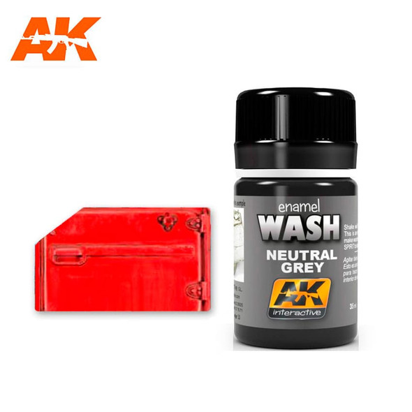 AKIAK677 - AK Interactive Neutral Grey Enamel Wash 35ml