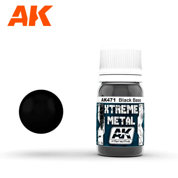 AKIAK471 - AK Interactive Xtreme Metal: Black Base 30ml