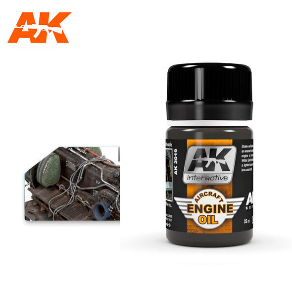 AKIAK2019 - AK Interactive Aircraft Engine Oil Wash 35ml