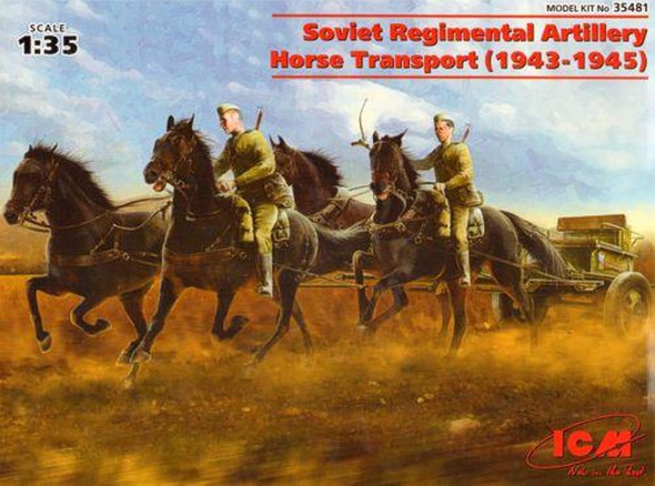 ICM35481 - ICM - 1/35 Soviet Reg Artillery Horse Trans