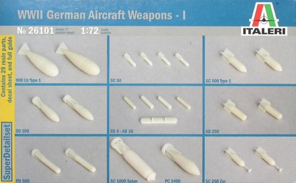 ITA26101 - Italeri - 1/72 WWII German Aircraft Weapons (Discontinued)