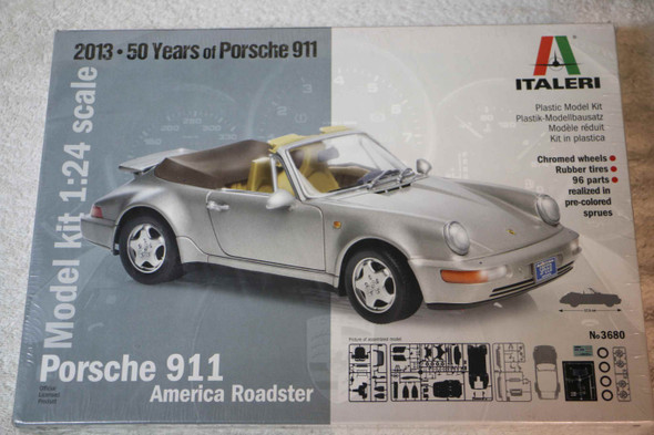 ITA3680 - Italeri - 1/24 Porsche 911 America Roadster 2013 - 50 years of Porsche 911 (Discontinued)