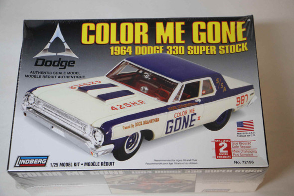 LIN72156 - Lindberg - 1/25 1964 Dodge 330 Super Stock Color Me Gone""