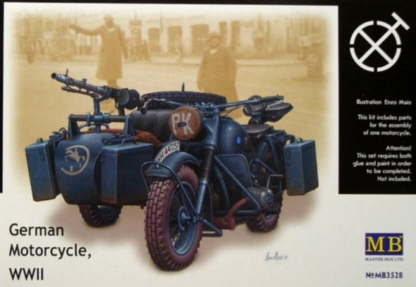 MBL3528 - Master Box - 1/35 German WWII Motorcyle/Sidecar (BMW)