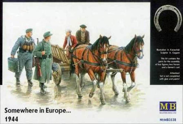 MBL3538 - Master Box - 1/35 'Somewhere in Europe' Cart & Horsed