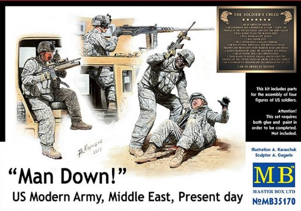 MBL35170 - Master Box - 1/35 Man Down!" Modern US Infantry"