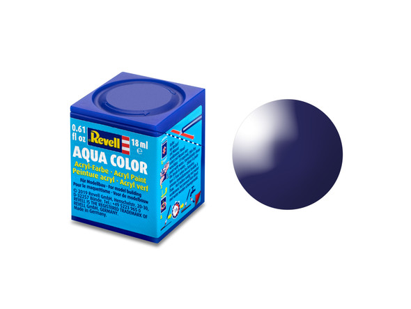 RAG36154 - Revell 18ml Acrylic Paint - Aqua Color: Night Blue Gloss