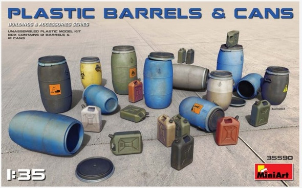 MIA35590 - MiniArt - 1/35 Plastic Barrels/Cans